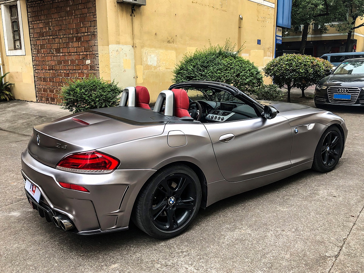 宝马z4车身改色电光战斗灰 rg瑞集改色膜浙江永康加盟店出品