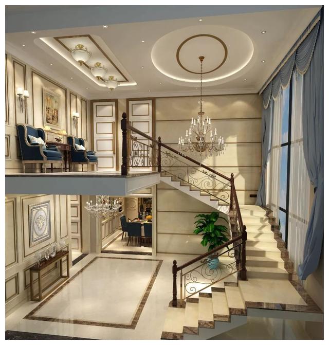千万别委屈别墅，不配个大理石楼梯怎能体现豪宅气质