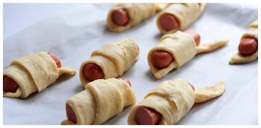 超级美味的热狗卷,当做早餐一定很好吃