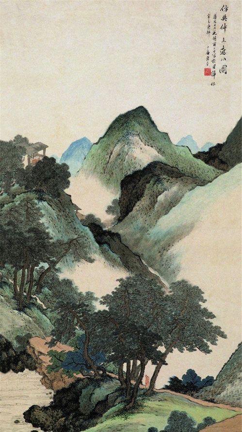 清代中期江南画家张崟山水画作品欣赏