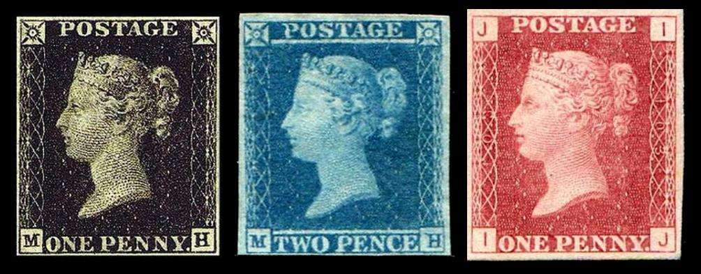 世界第一枚邮票,市场价格上千万,黑便士邮票