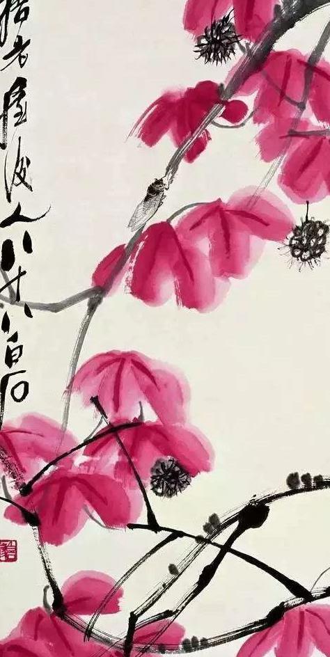 美女带幅枫叶秋蝉图去鉴宝亮明身份后专家叹服最少3亿