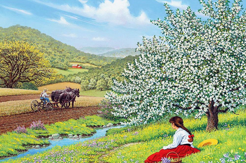 插画美国艺术家johnsloane唯美乡村生活画第二部分