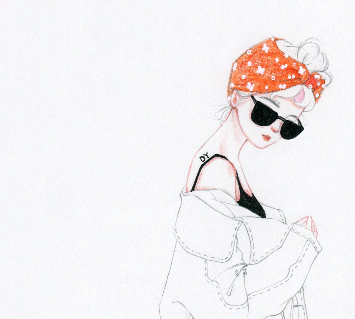 彩色铅笔系列复古手绘线稿 作者:@多鱼-水彩_高清图集_新浪网