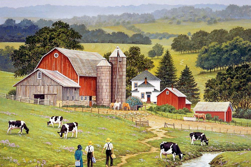 插画美国艺术家johnsloane唯美乡村生活画第二部分