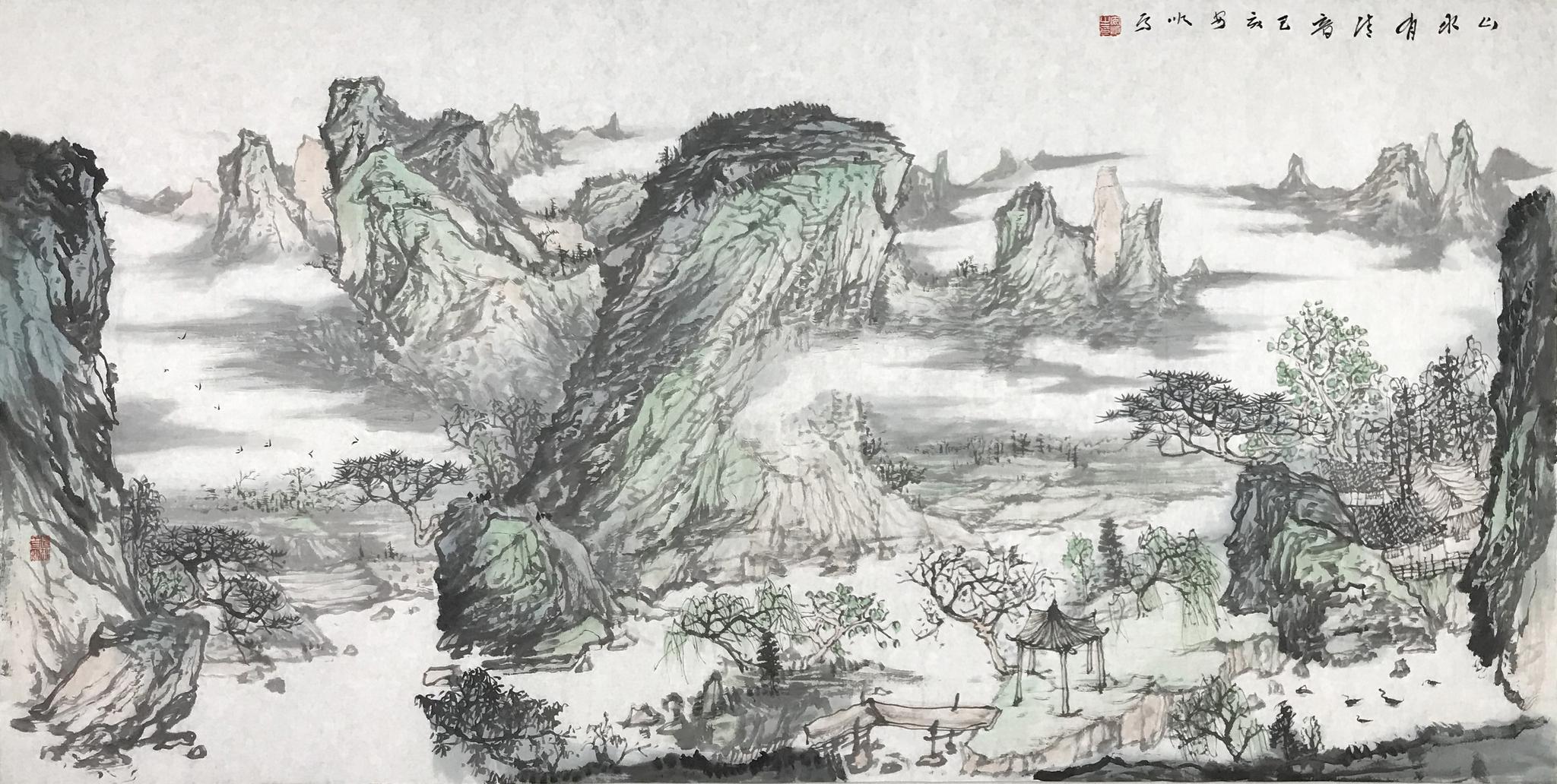 北宋大画家郭熙把山水比喻为"春山淡冶如笑,夏山苍翠如滴,秋山明净如