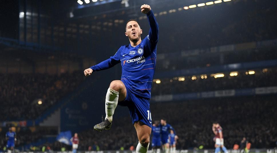 阿扎尔进球后滑跪庆祝 去年曾表示不再如此庆祝