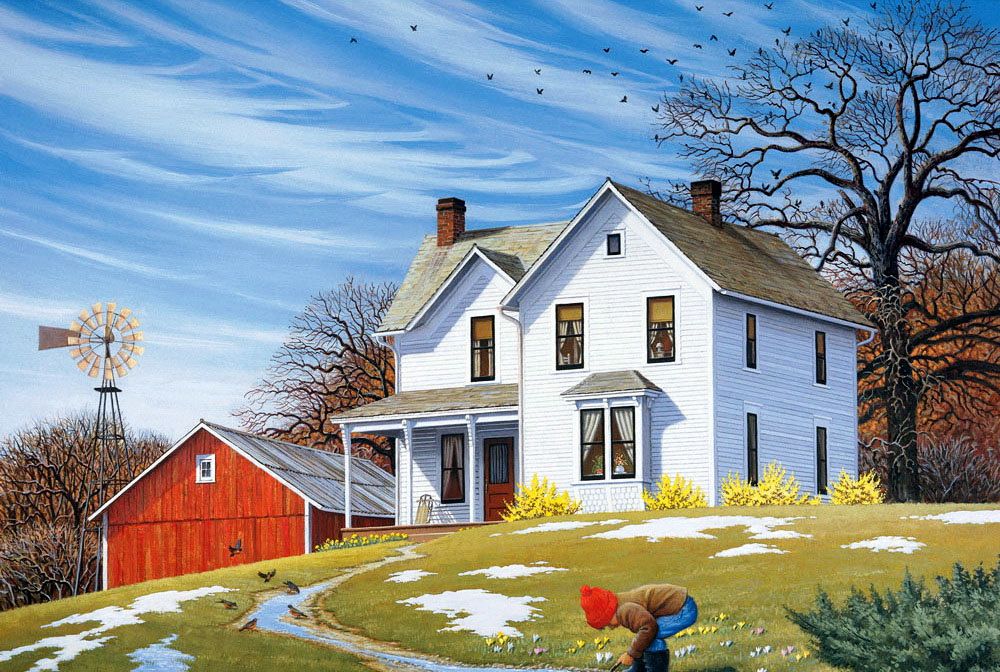 插画美国艺术家johnsloane唯美乡村生活画第二部分