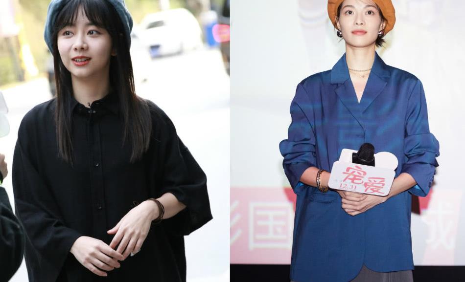 同戴贝雷帽,当谭松韵碰上钟楚曦,网友:一个甜美,一个知性