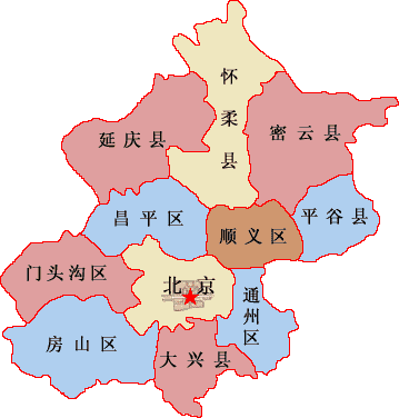 房山县,通县,平谷县,怀柔县,密云县,延庆县等9个县划入了北京市
