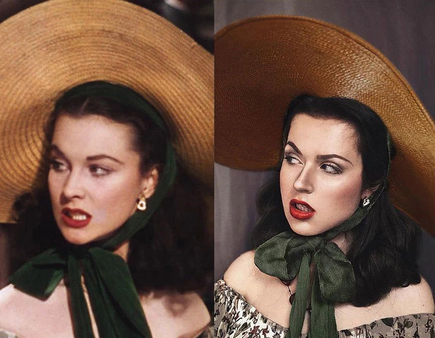 模仿scarlett ohara.模仿《古墓丽影》里的lara croft.