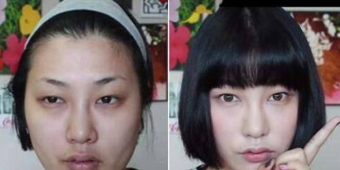 日本网红卸妆前后对比照如果不带妆出门男朋友都认不出来