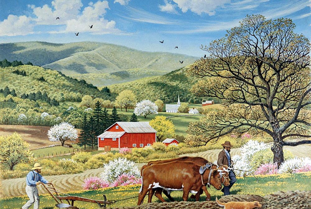 插画美国艺术家johnsloane唯美乡村生活画第二部分