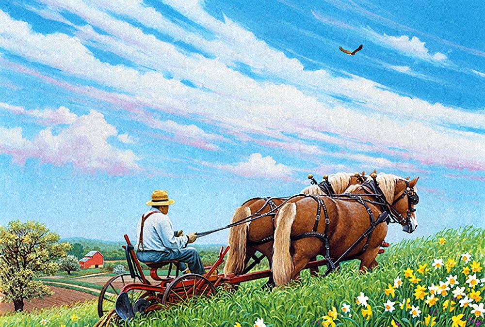 插画美国艺术家johnsloane唯美乡村生活画第二部分