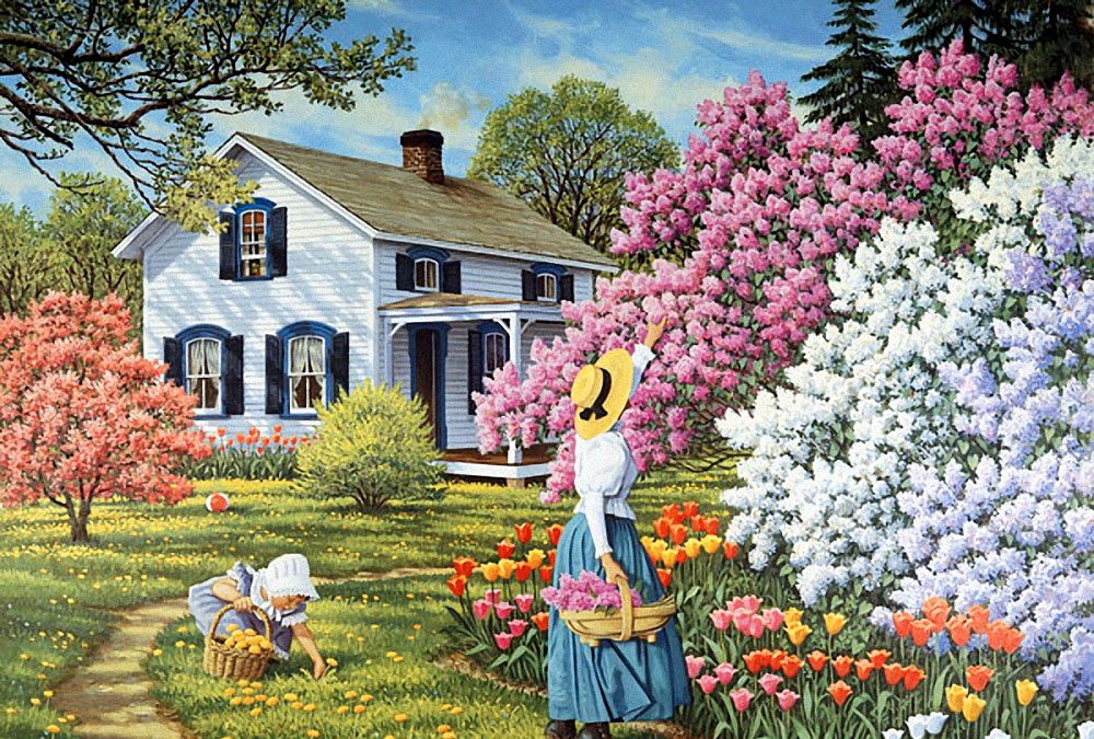 插画美国艺术家johnsloane唯美乡村生活画第二部分