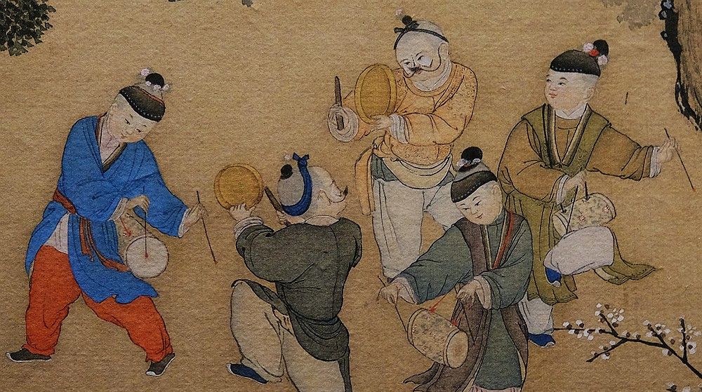 故宫收藏的清乾隆绢本设色《乾隆帝元宵行乐图》欣赏