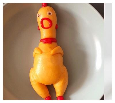 搞笑卡通手工馒头-惨叫的鸡仔