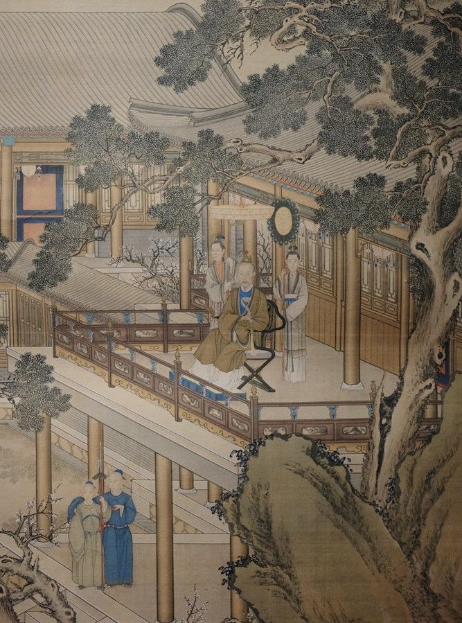 故宫收藏的清乾隆绢本设色《乾隆帝元宵行乐图》欣赏