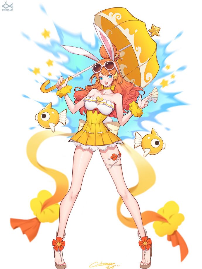 画师公布公孙离夏日皮肤候选方案第三张让不少人动心了