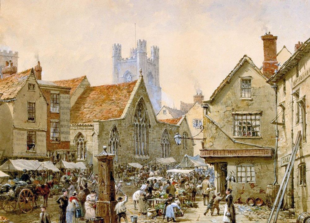 180年前精美的水彩风景英国女画家路易丝英格拉姆雷纳尔