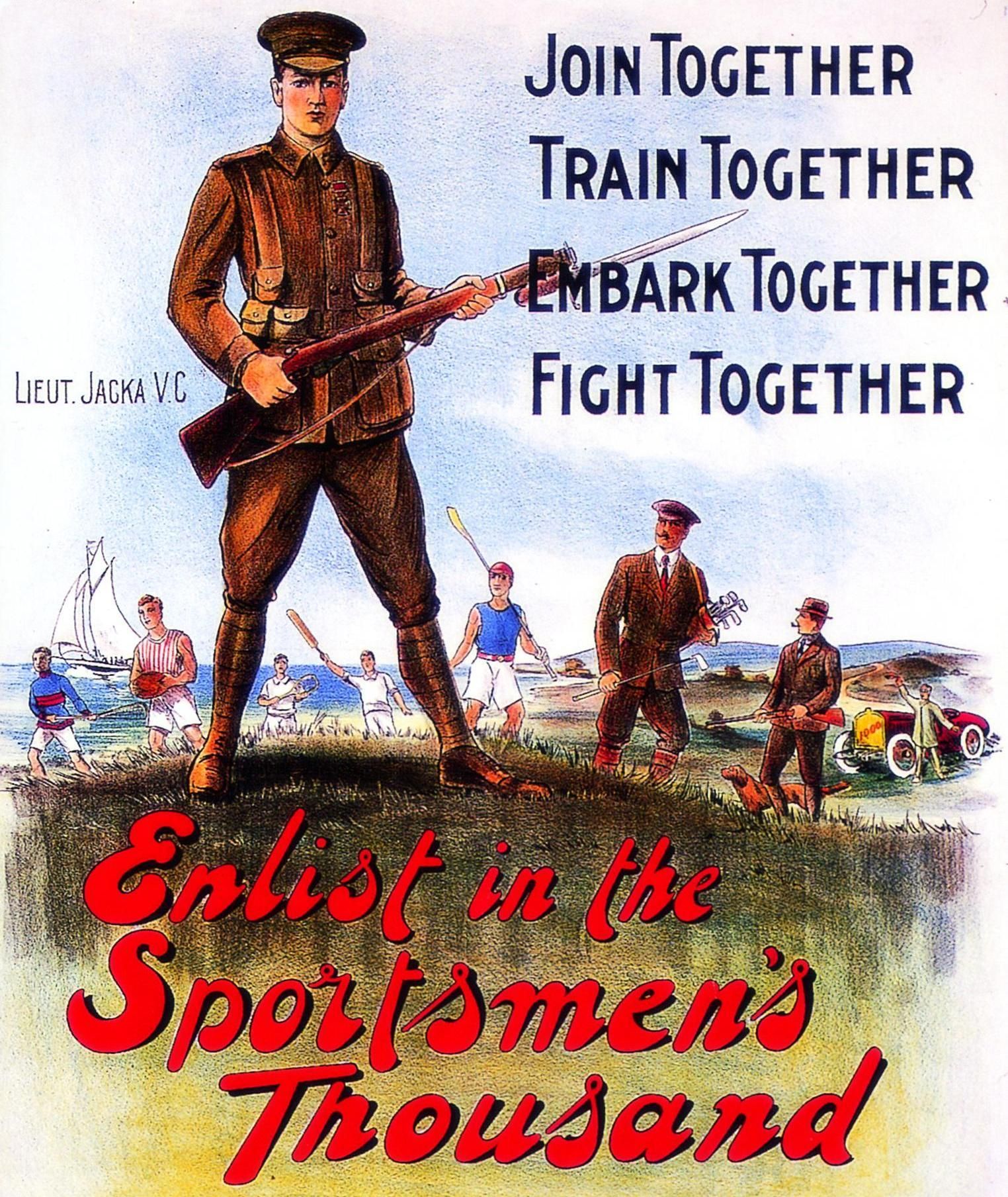 一战时期协约国鼓励青年参军的招贴画