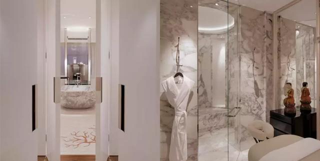 用大理石装饰的厨卫空间，简直就是家居装修中的艺术品