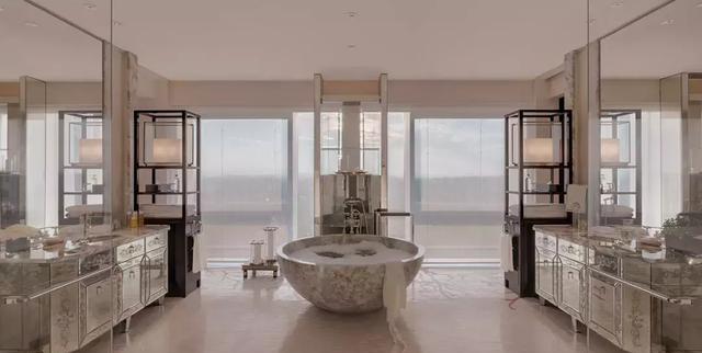 用大理石装饰的厨卫空间，简直就是家居装修中的艺术品