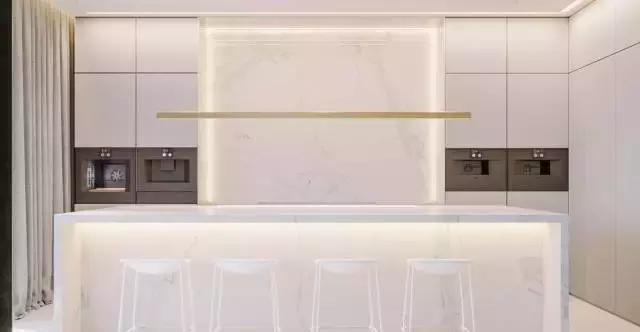 用大理石装饰的厨卫空间，简直就是家居装修中的艺术品