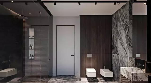 用大理石装饰的厨卫空间，简直就是家居装修中的艺术品