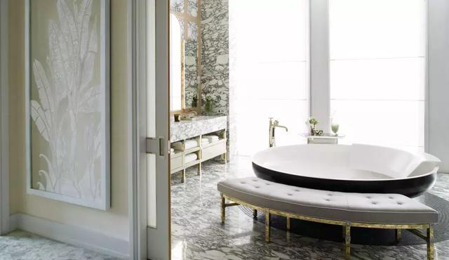 用大理石装饰的厨卫空间，简直就是家居装修中的艺术品
