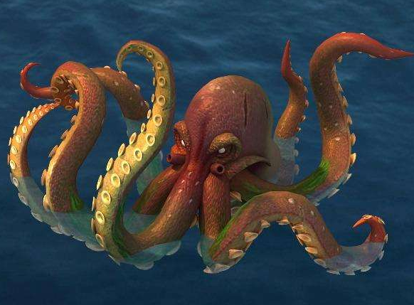 太平洋巨人章鱼,全身展开达5米之长,钓上它够全船人一月的口粮