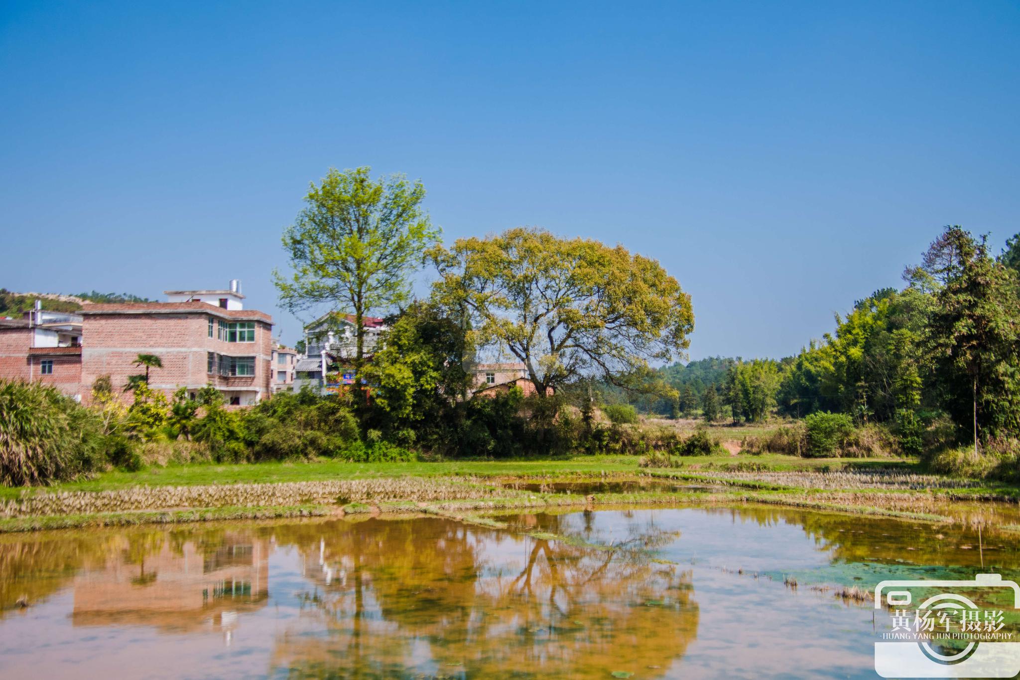 于都县上下村熟悉的乡村风光