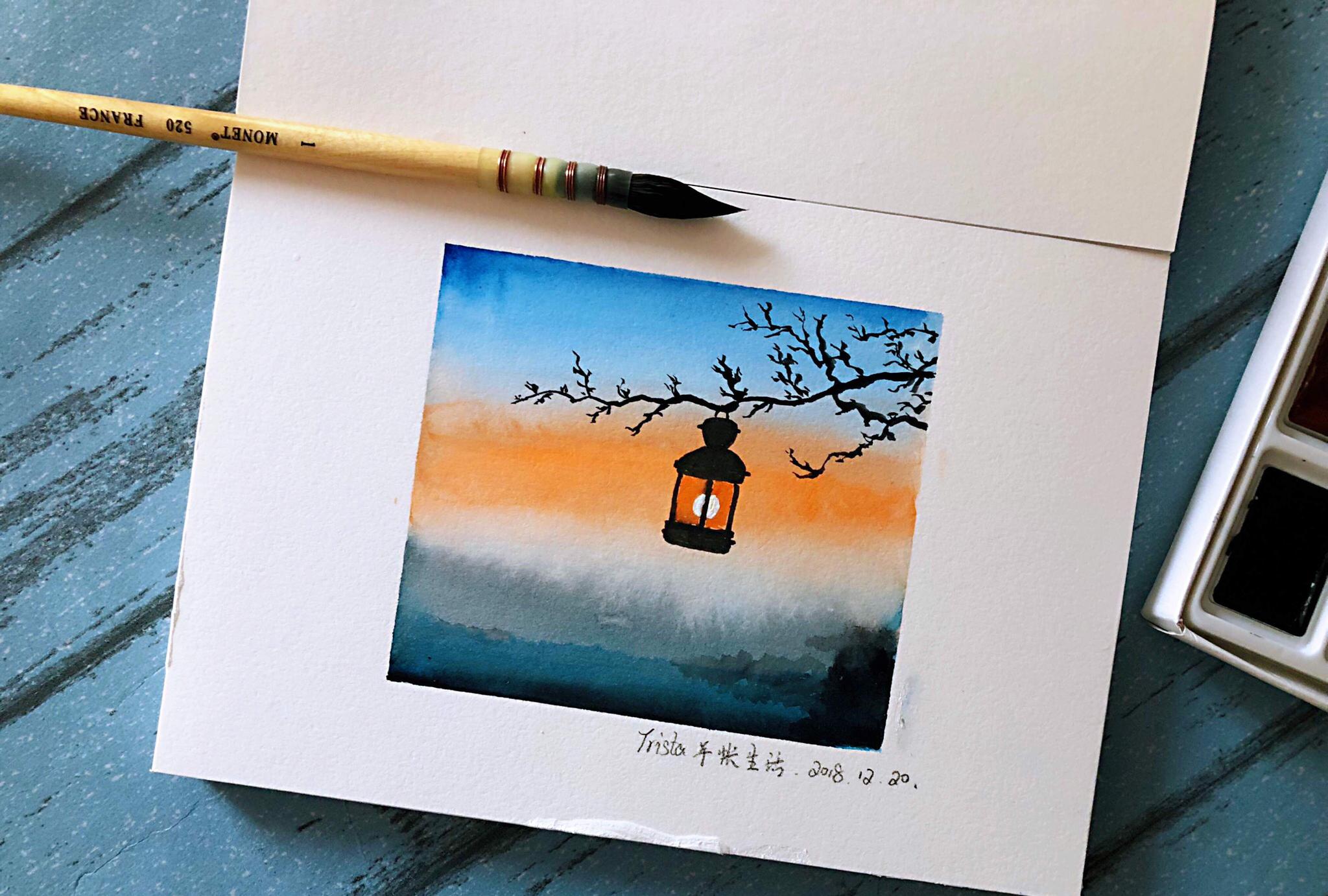 画了很多水彩插画 最喜欢的只有这几个