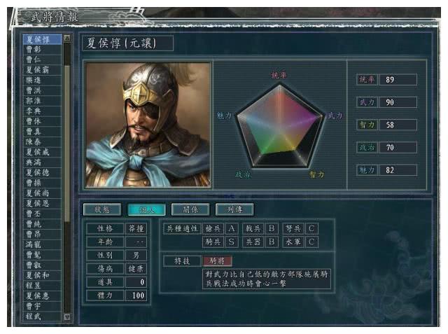 三国志11:曹老板的从兄弟?文武双全夏侯渊,后勤柱石夏侯惇