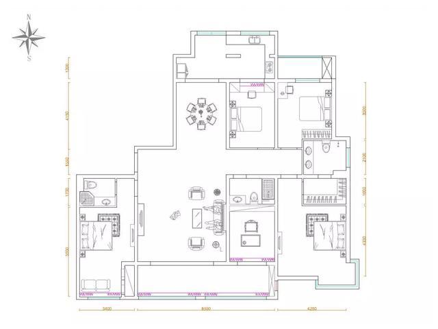 250㎡中式别墅效果图儿童房飘窗竟改成步入式书屋真是大胆有创意