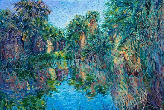 夏天的色彩,来自艺术家erin hanson绘画作品欣赏