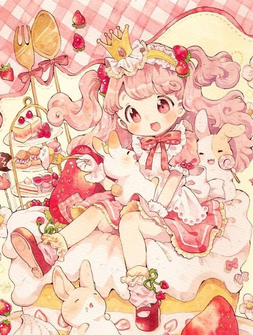 超级可爱超级萌的插画,糖果女孩特别美|插画|卡哇伊|插画师_新浪新闻