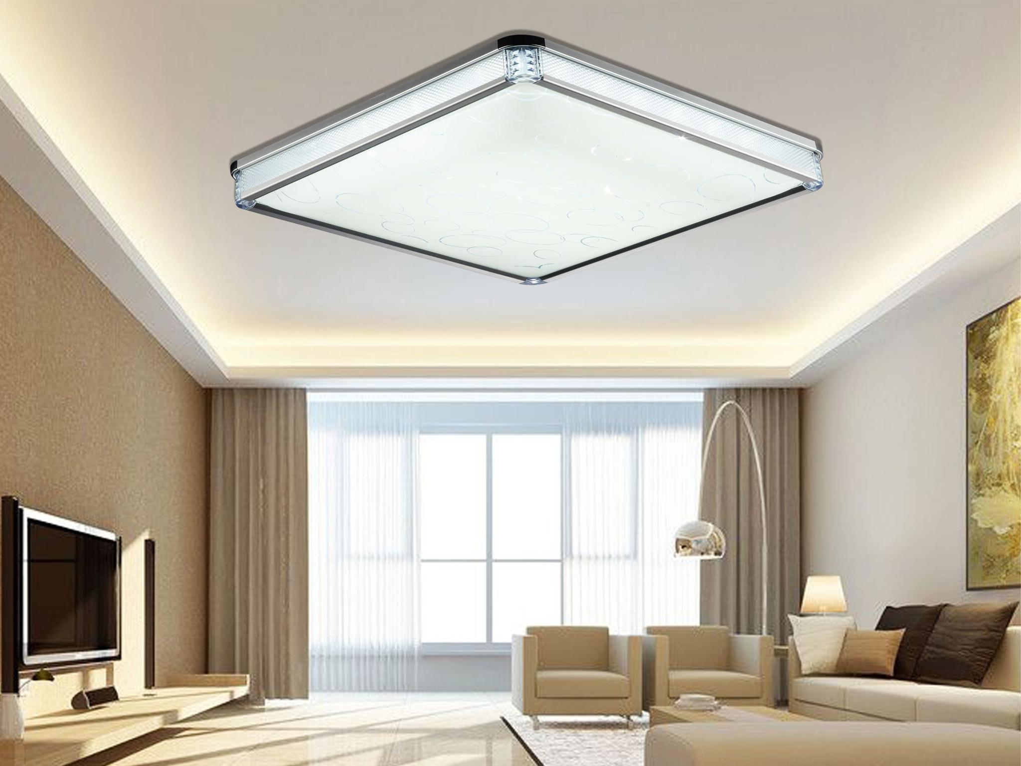 时尚又现代的客厅吊顶和吸顶灯的设计,很大气|吸顶灯|吊顶|客厅_新浪