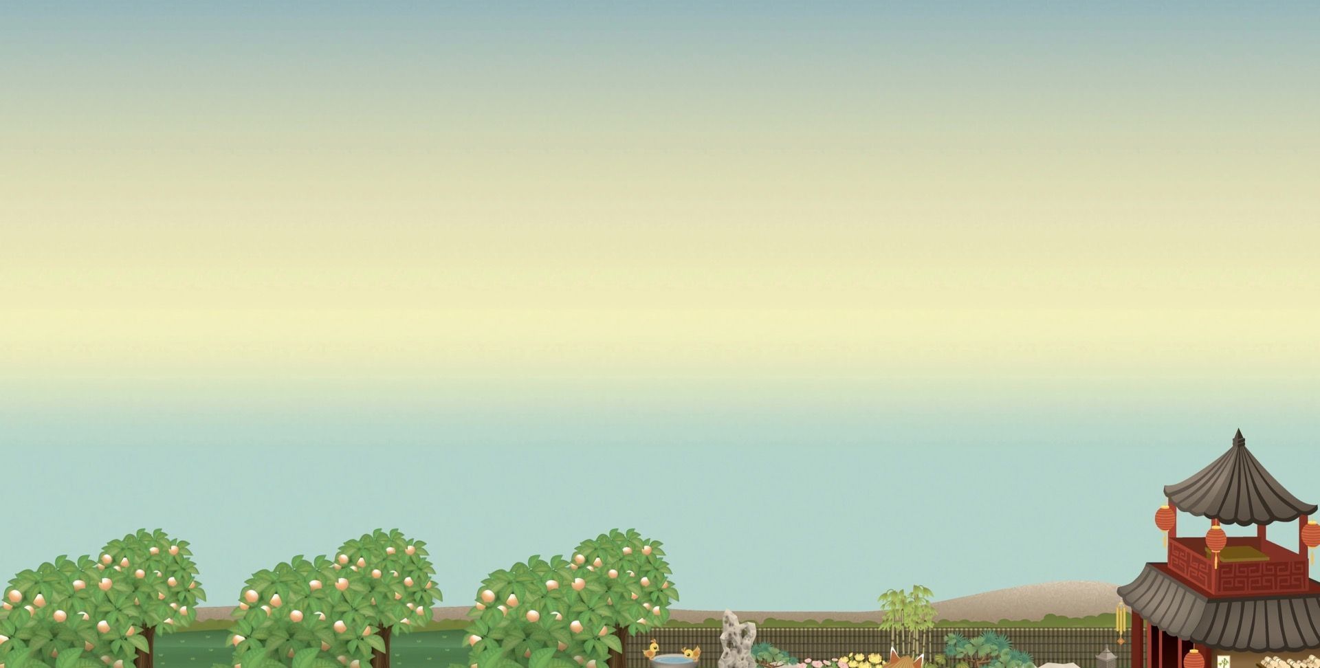 卡通茶屋动态桌面壁纸