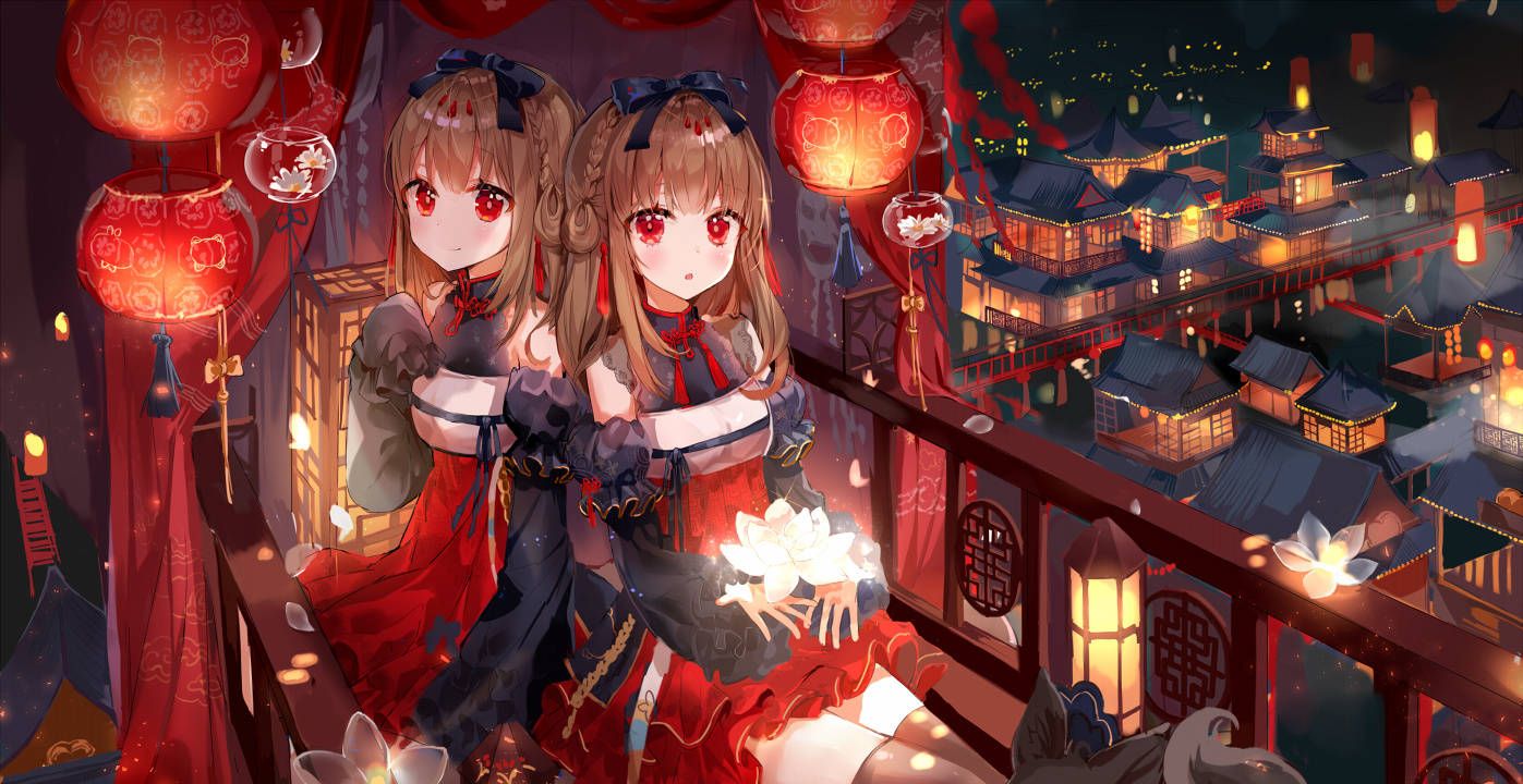 超美二次元小仙女闺蜜壁纸颗颗繁星唯有你最美