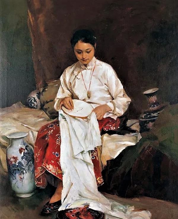 画家笔下的江南女子,真美!|潘鸿海|女子|油画家_新浪新闻