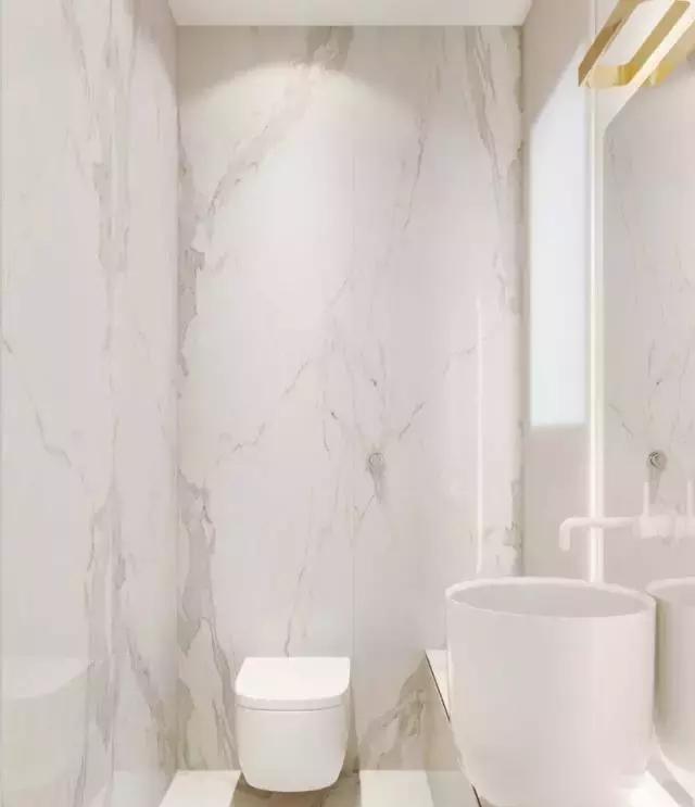 用大理石装饰的厨卫空间，简直就是家居装修中的艺术品