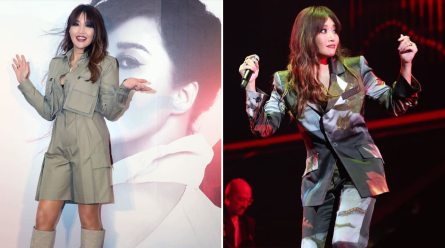 a-lin(黄丽玲)台北小巨蛋演唱会刚圆满落幕,庆功宴上爸妈以及姐姐黄莉