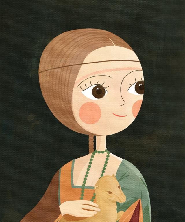脑洞大开,一组名画转插画作品,萌萌的 作者:linda小小葵