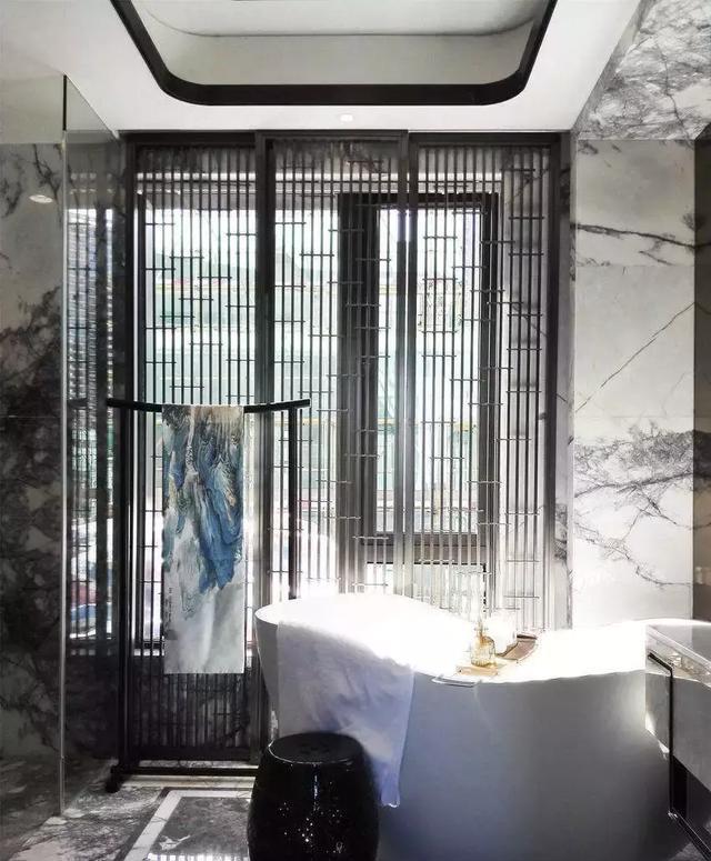 用大理石装饰的厨卫空间，简直就是家居装修中的艺术品