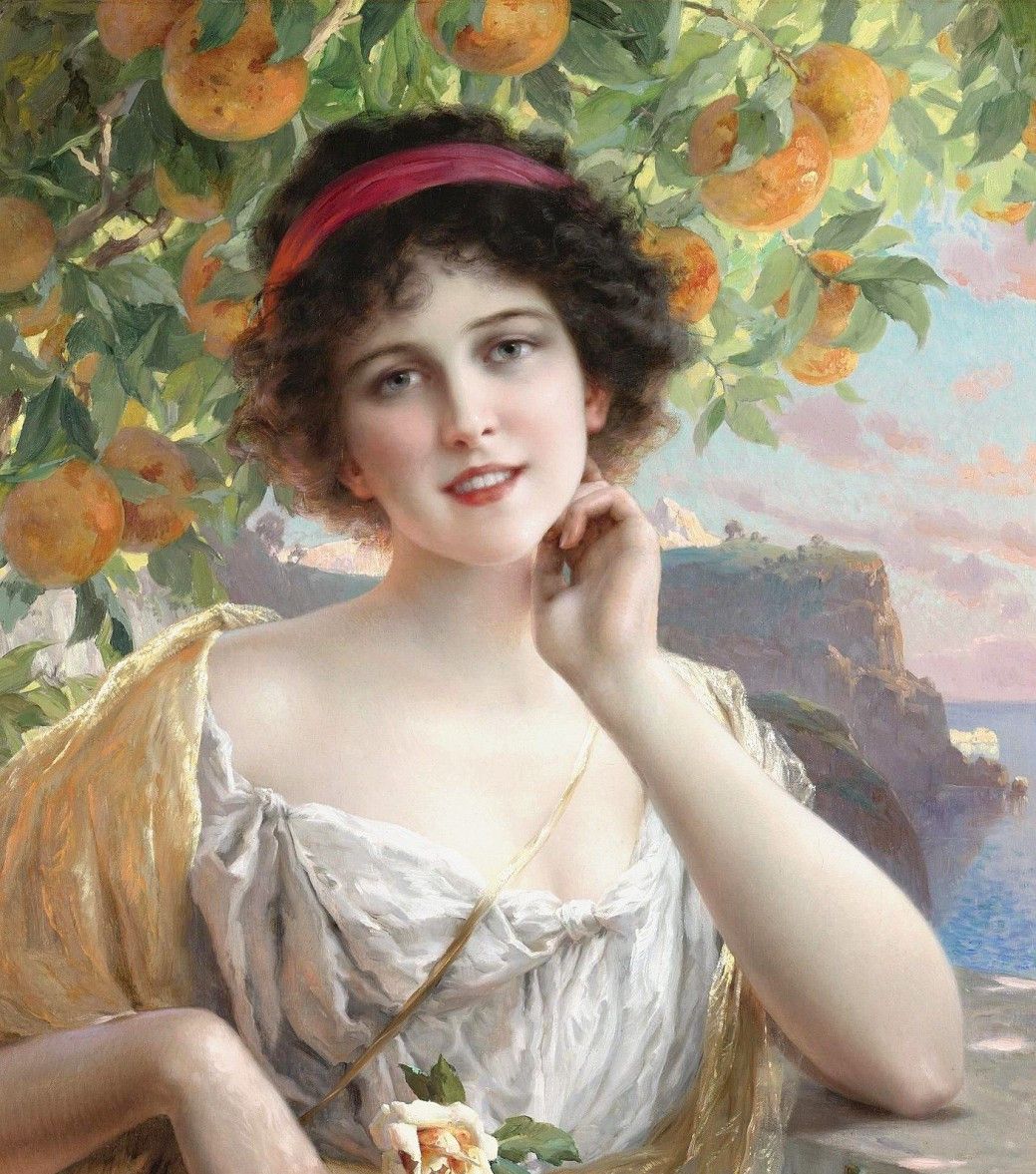 1904 年,其在英国皇家学院展出的题为「玫瑰」的油画引起轰动女人和花