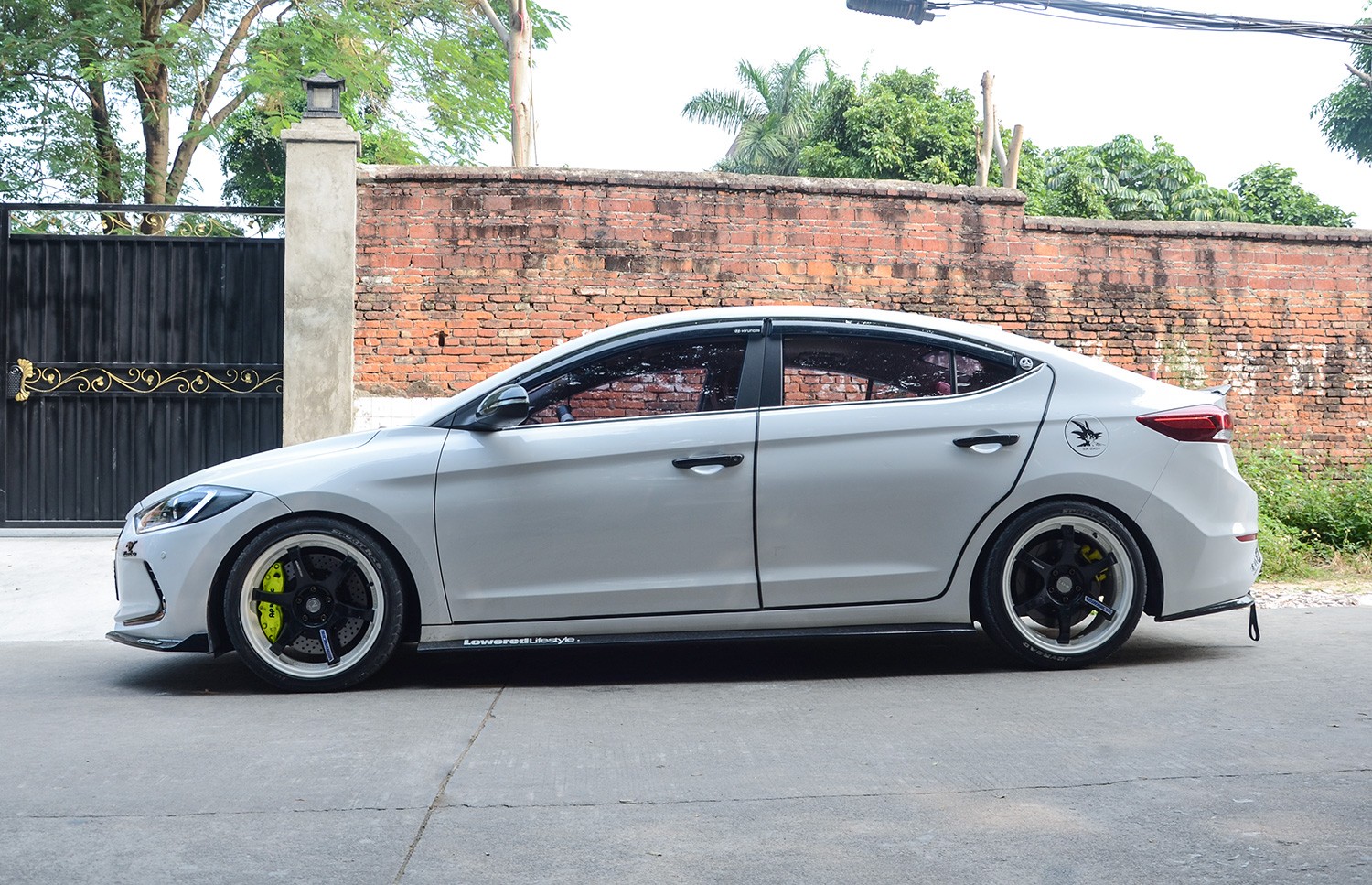 现代领动改装德国tei racing绞牙避震套件作业