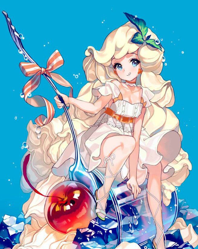 甜美灵动卡通少女插画,色彩清新丰富,好漂亮