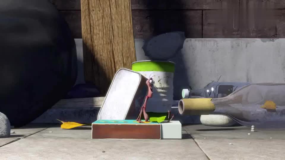 爆笑虫子竹节虫心跳加速被女神误会俩虫背着对方偷偷落泪