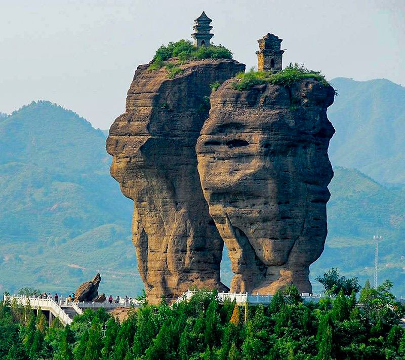 河北承德双塔山,古人怎么上去的?_高清图集_新浪网